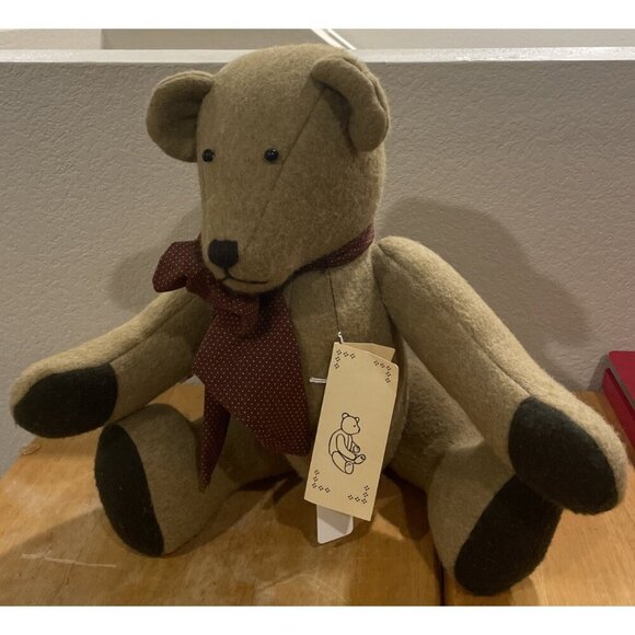 Vintage Real Bear Original Button Eyes Jointed Tan Large Teddy‎ 19 Inch - Picture 1 of 8